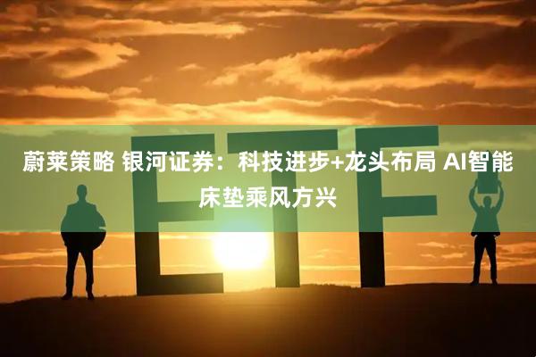 蔚莱策略 银河证券：科技进步+龙头布局 AI智能床垫乘风方兴