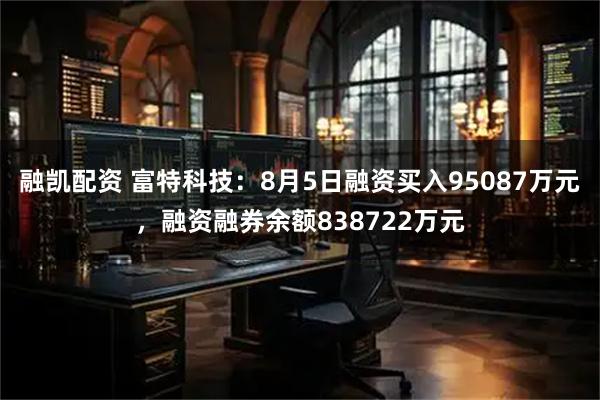 融凯配资 富特科技：8月5日融资买入95087万元，融资融券余额838722万元